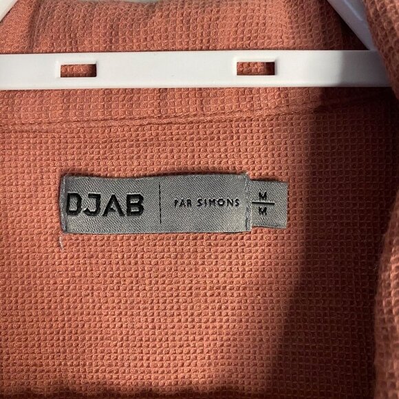 DJab Men's Coral Button-Down 100% Organic Cotton Short Sleeve Shirt - Picture 5 of 8